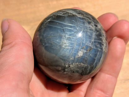 Black Moonstone Sphere - OOAK