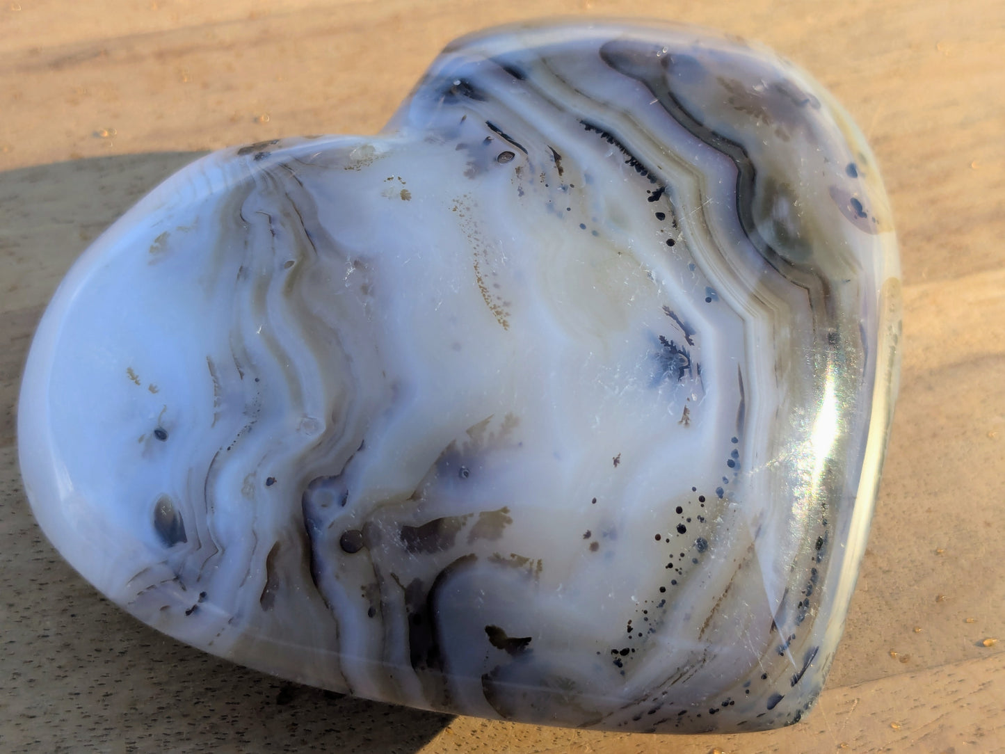 Dendritic Agate Heart - OOAK
