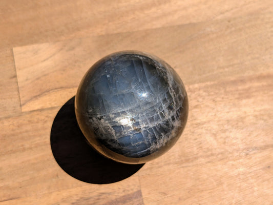 Black Moonstone Sphere - OOAK