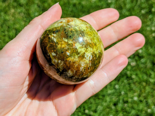 Green Opal Sphere - OOAK