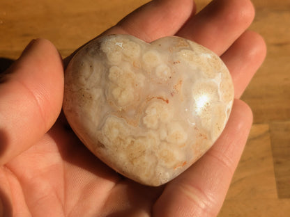 Flower Agate Heart - OOAK