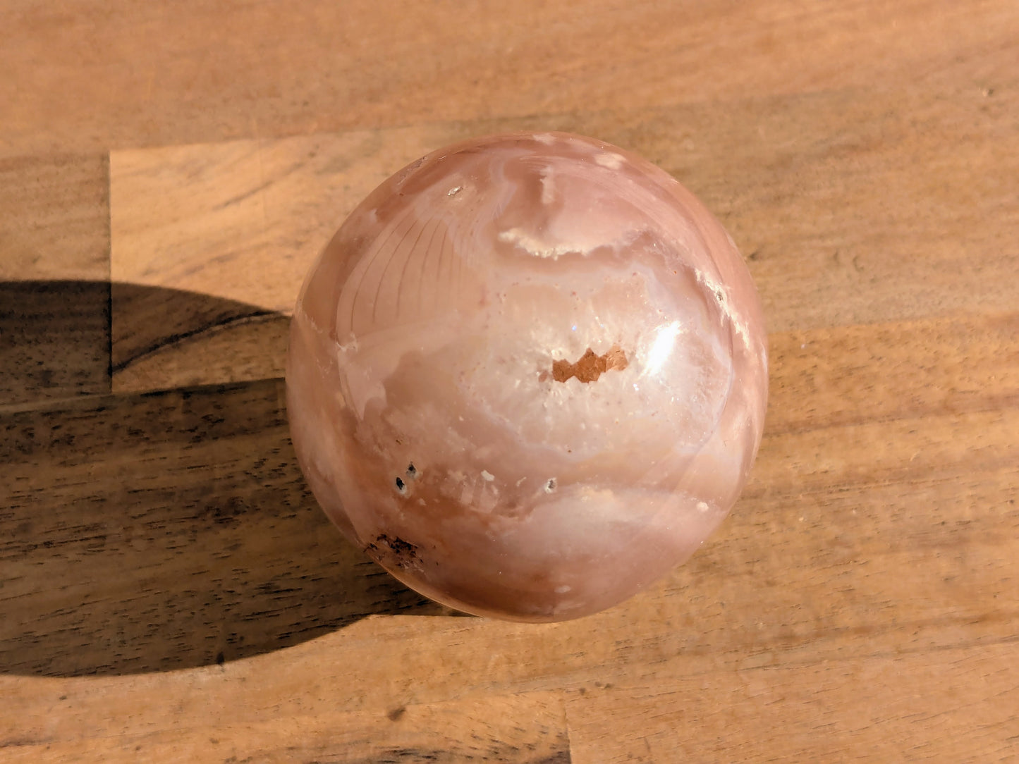 Flower Agate Druzy Sphere - OOAK