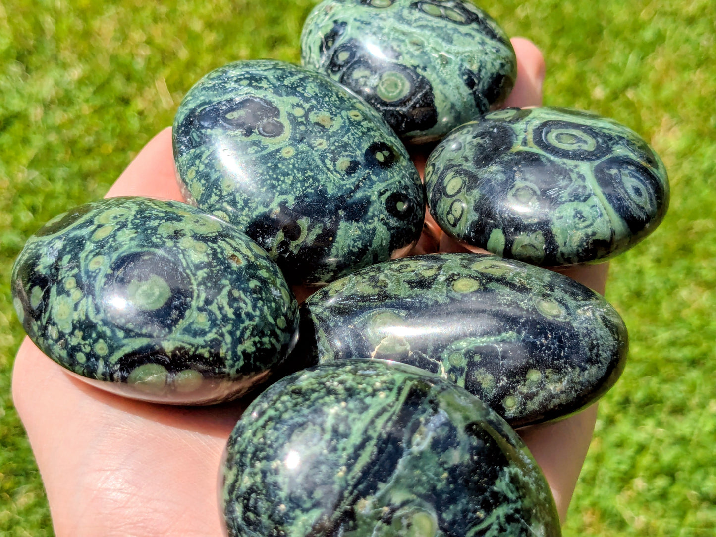 Kambaba Jasper Palm Stones