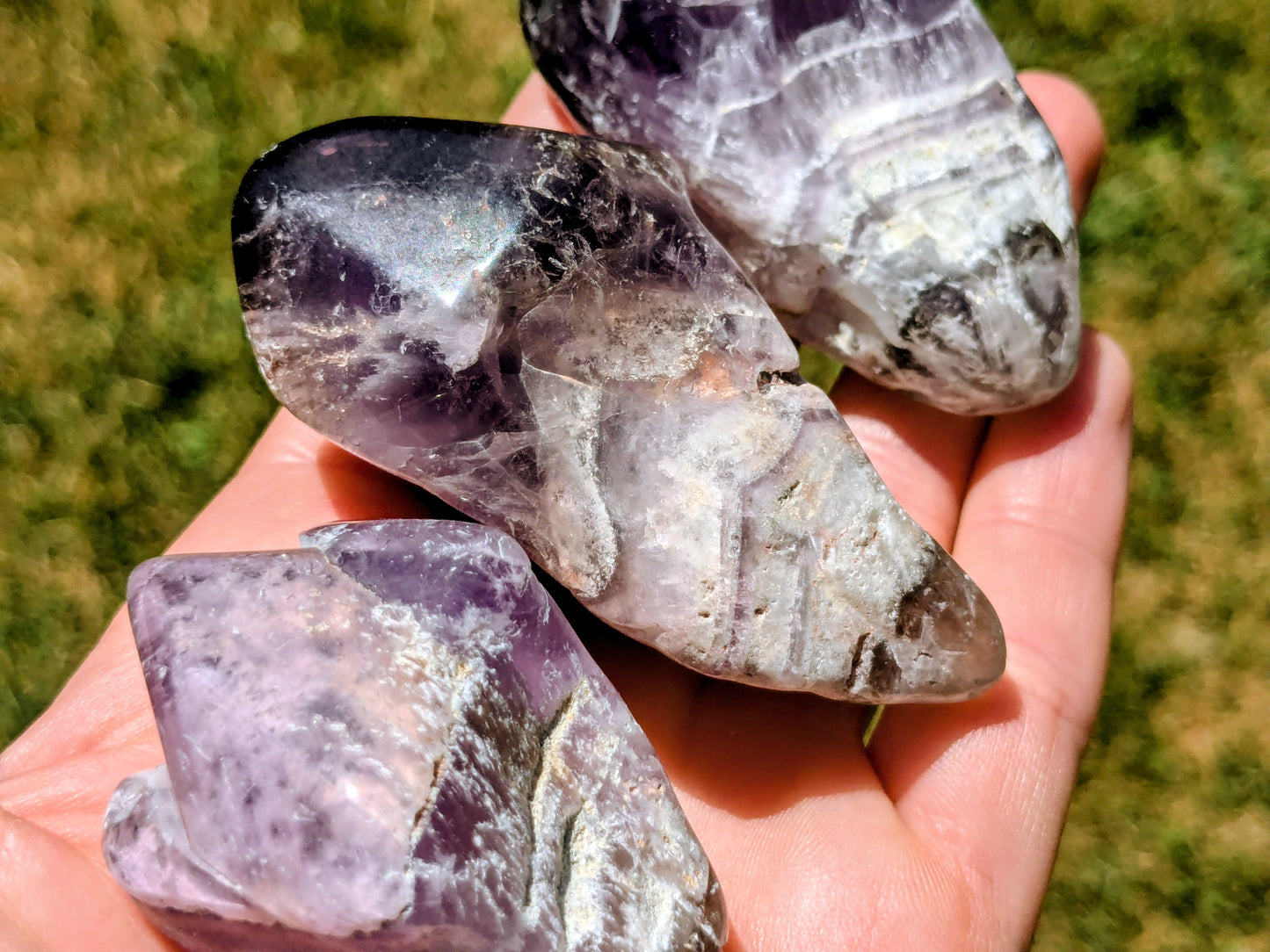 Chevron Amethyst Polished Points