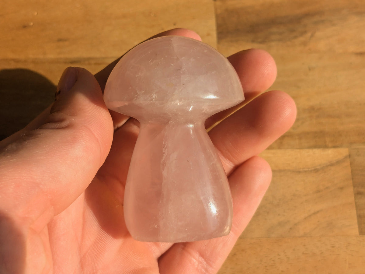 Rose Quartz Mushroom - OOAK