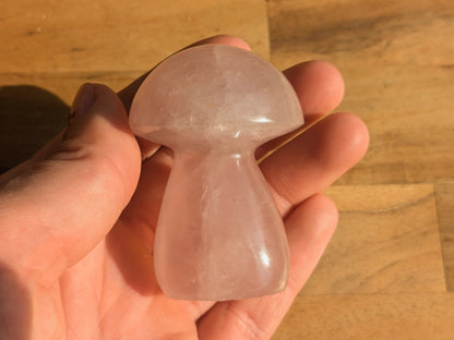 Rose Quartz Mushroom - OOAK