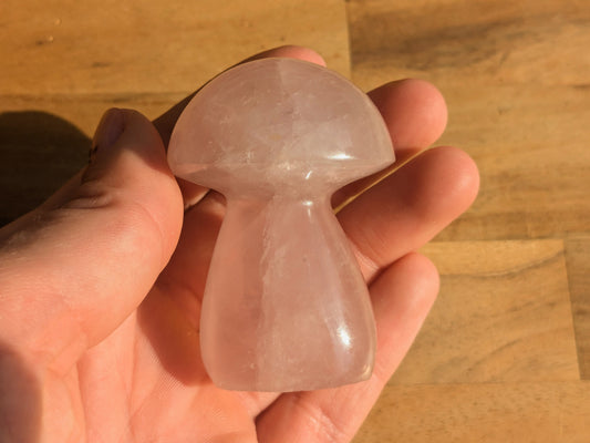 Rose Quartz Mushroom - OOAK