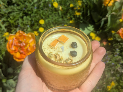 LITHA Herb + Crystal Dressed Candle