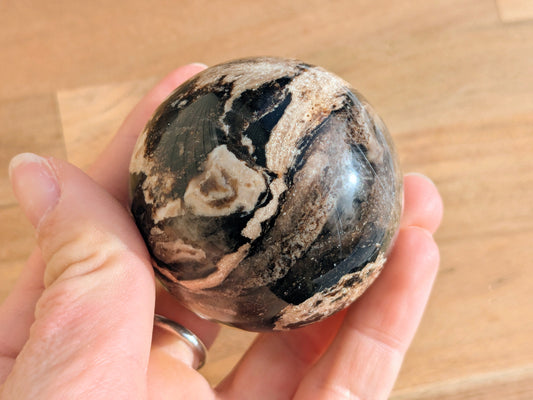 Black Opal Sphere - OOAK