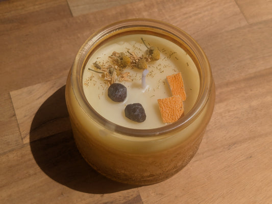 LITHA Herb + Crystal Dressed Candle