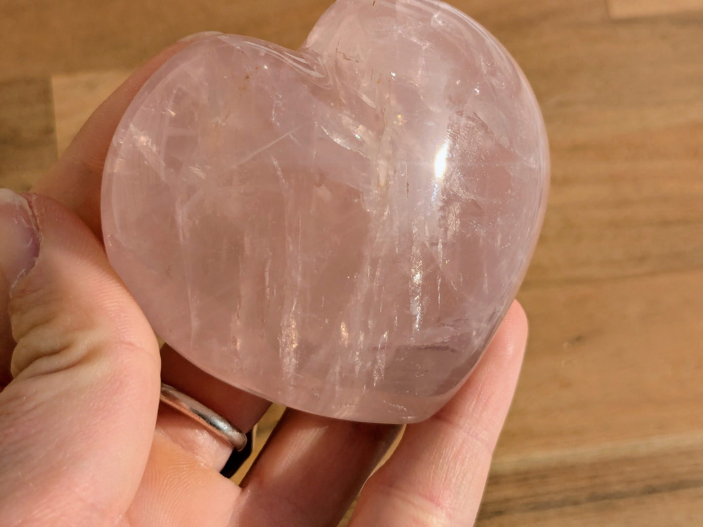 Rose Quartz Heart - OOAK