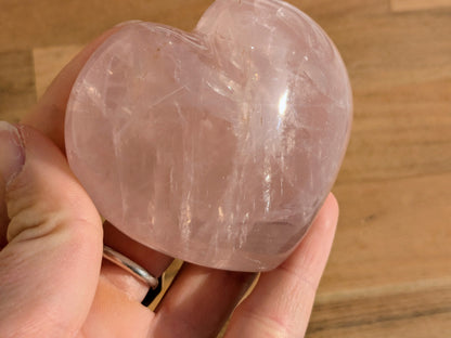 Rose Quartz Heart - OOAK