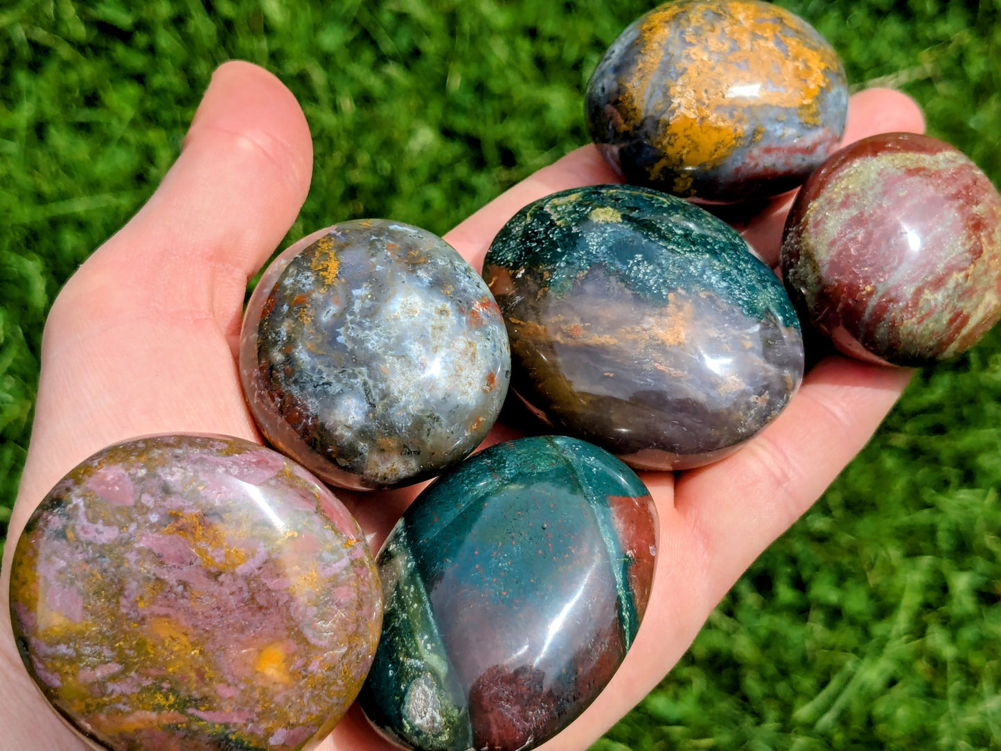 Ocean Jasper Palm Stones