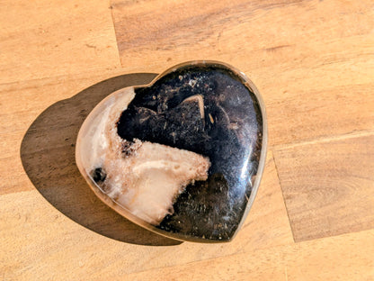 Black Opal Heart - OOAK