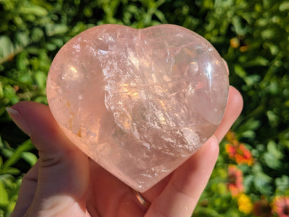 Rose Quartz Heart - OOAK