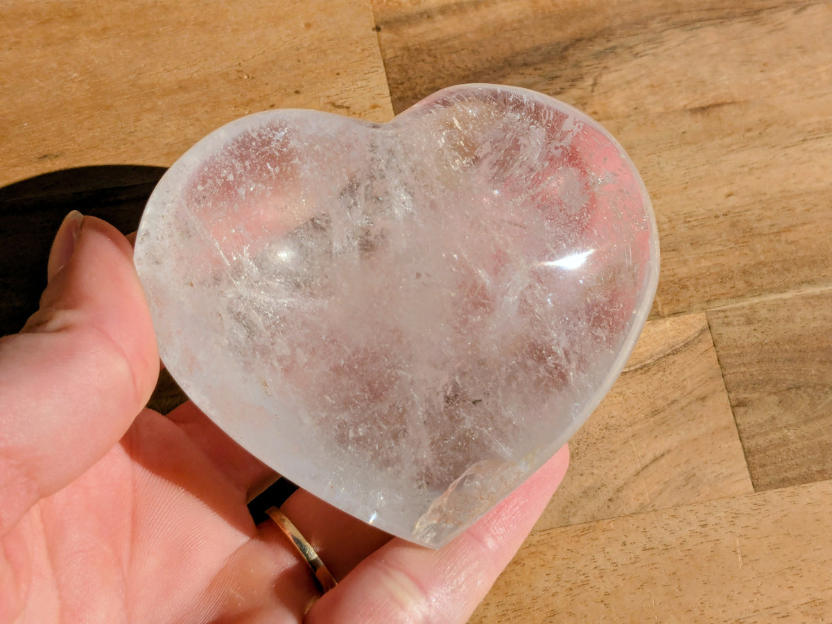High Quality Clear Quartz Heart - OOAK