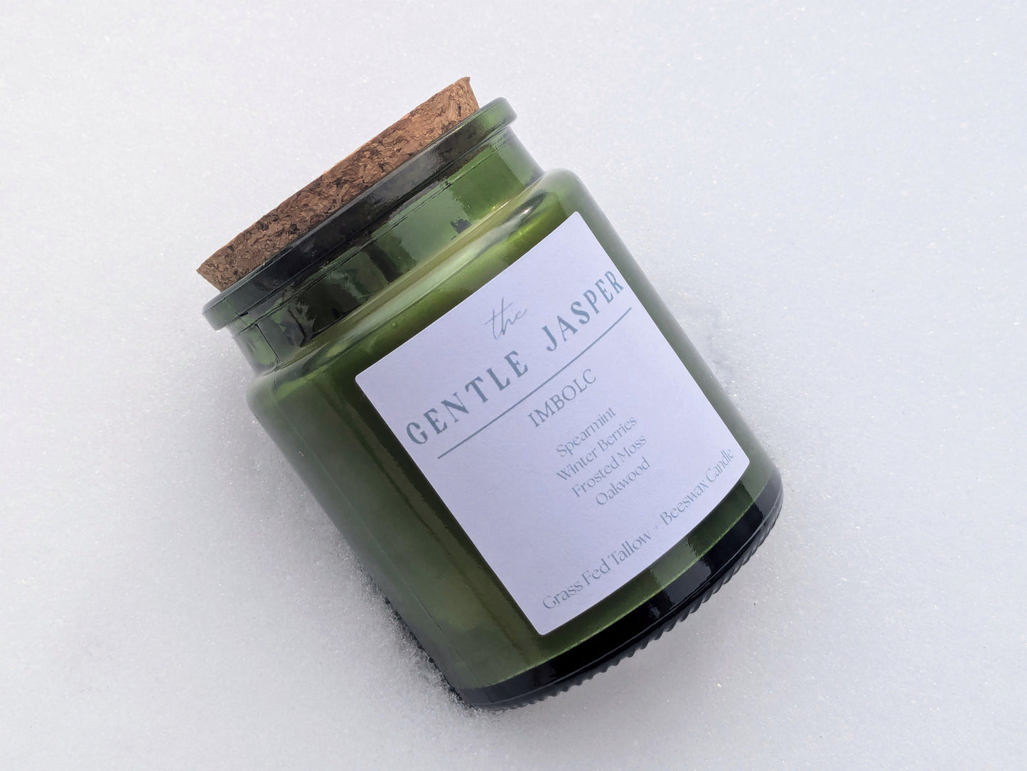 IMBOLC Herb + Crystal Dressed Candle