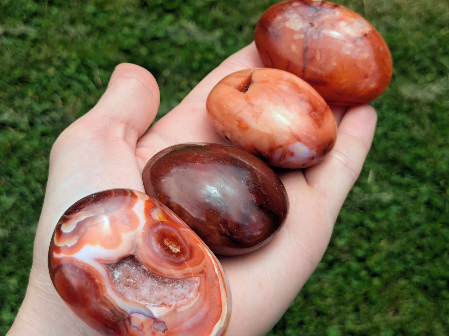 Carnelian Palm Stones