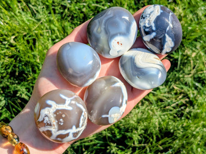 Orca Agate Palm Stones
