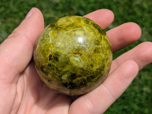 Green Opal Sphere - OOAK