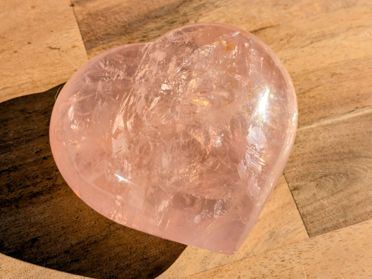 Rose Quartz Heart - OOAK
