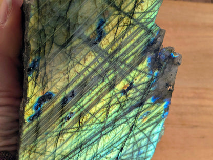 Golden Labradorite One-Sided Free Form - OOAK