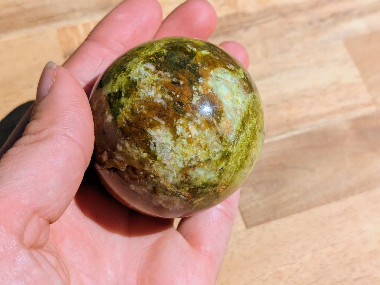 Green Opal Sphere - OOAK
